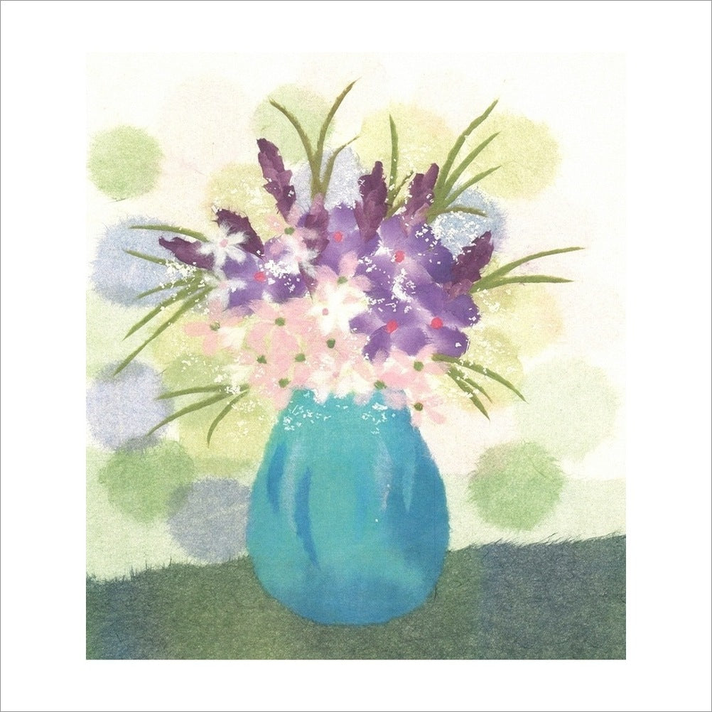 和紙のちぎり絵キット花鳥風月 （春） 「　No.137 花　」 色紙サイズ 約24×27cm