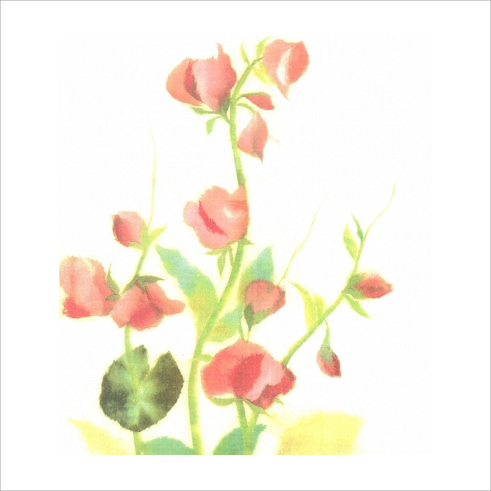 和紙のちぎり絵キット花鳥風月 （春） 「　No.012 えんどうの花　」  色紙サイズ 約24×27cm