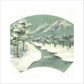 和紙のちぎり絵キット花鳥風月 （冬） 「　No.205 雪の松林　」  色紙サイズ 約24×27cm